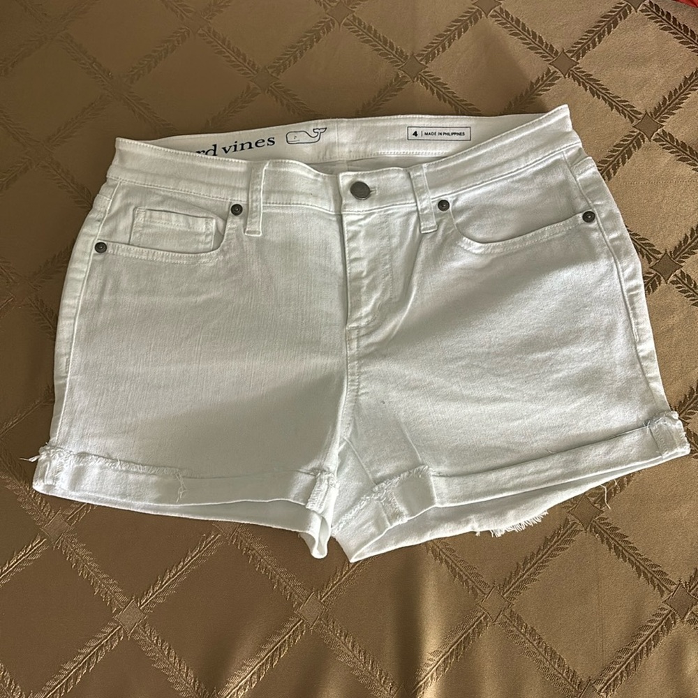 Vineyard Vines White Jean Shorts
